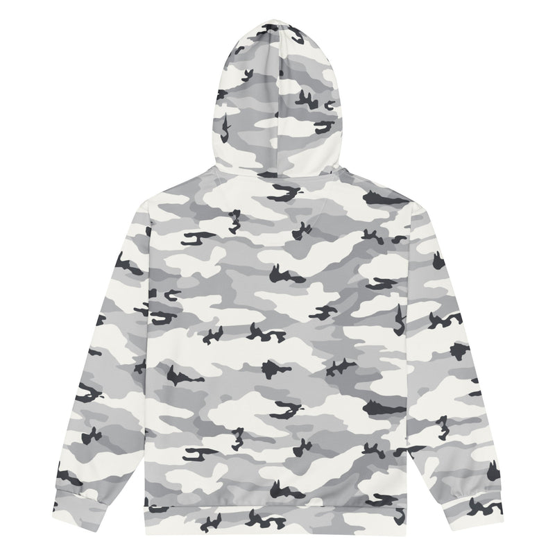 White Birch Monolith Winter CAMO Unisex Zip Hoodie
