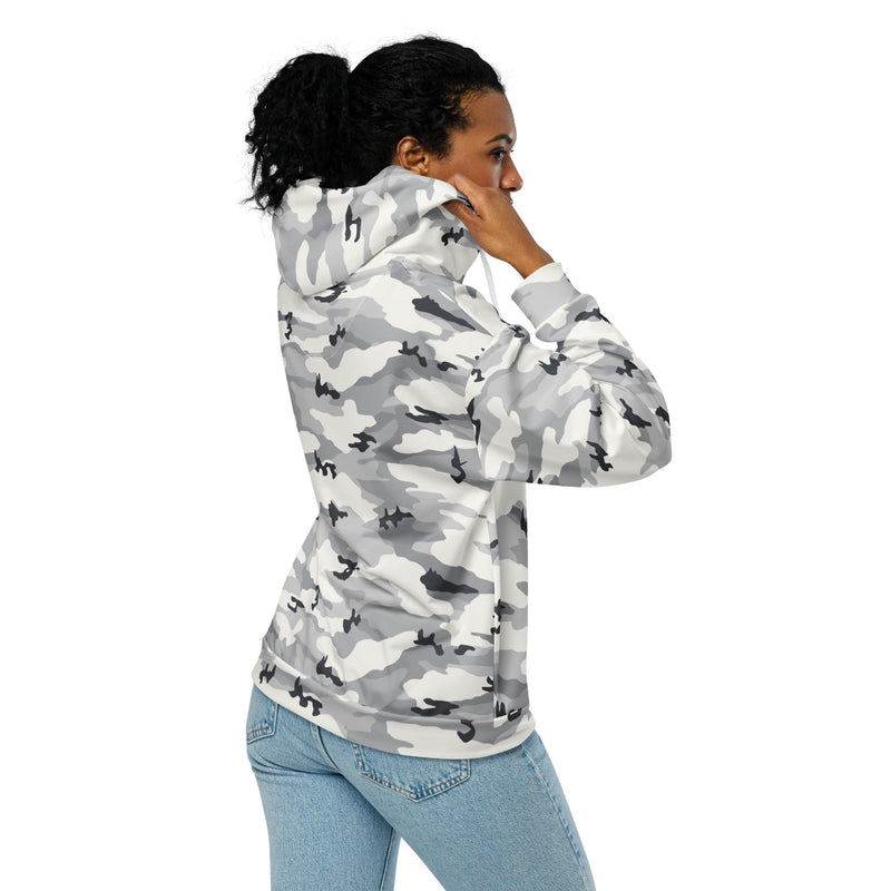 White Birch Monolith Winter CAMO Unisex Zip Hoodie