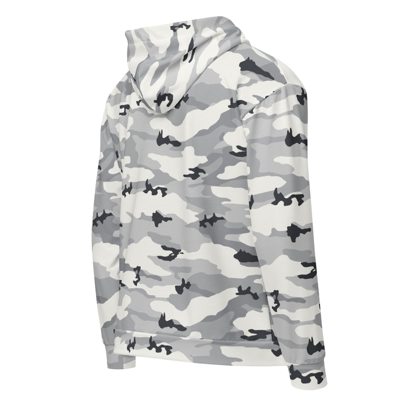 White Birch Monolith Winter CAMO Unisex Zip Hoodie
