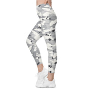 White Birch Monolith Winter CAMO Womens Leggings with Pockets - Women