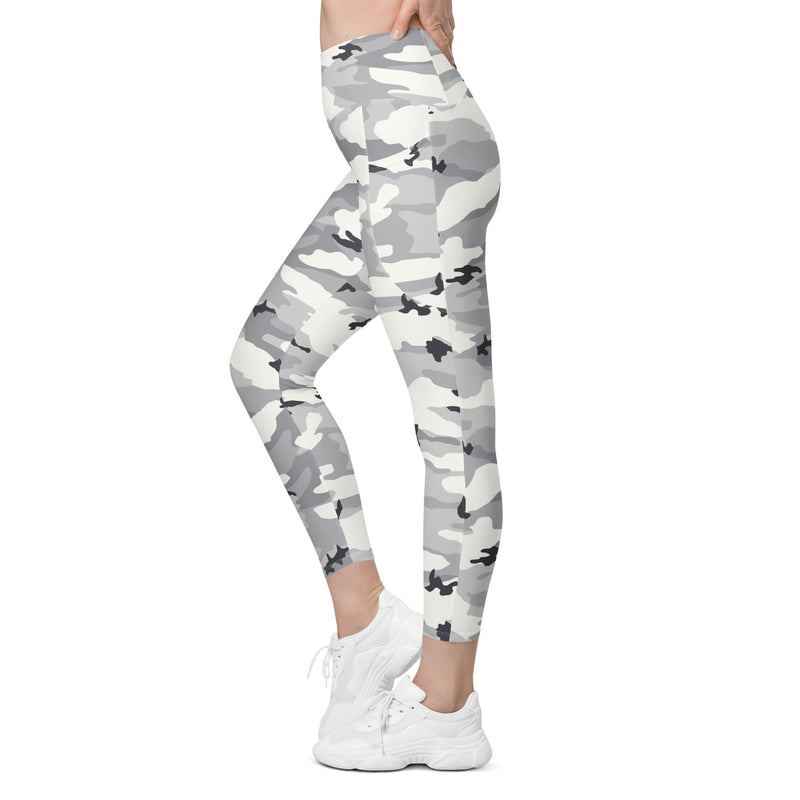 White Birch Monolith Winter CAMO Womens Leggings with Pockets - Women