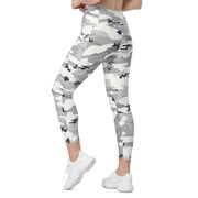 White Birch Monolith Winter CAMO Womens Leggings with Pockets - Women