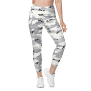White Birch Monolith Winter CAMO Womens Leggings with Pockets - Women