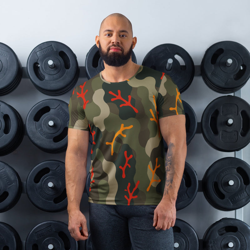 Woodland Coral Branch CAMO Mens Athletic T-Shirt - XS - Shirt