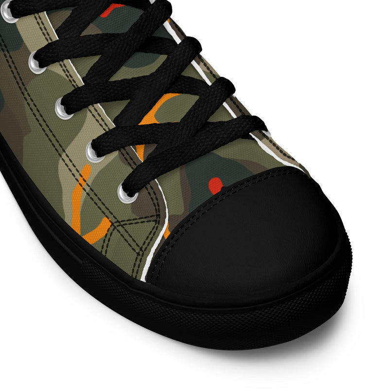 Woodland Coral Branch CAMO Mens High-Top Canvas Shoes
