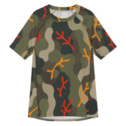 Woodland Coral Branch CAMO Mens Short-Sleeve Rash Guard - 2XS - SS
