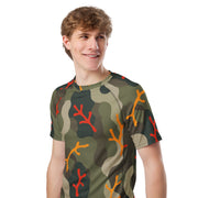 Woodland Coral Branch CAMO Mens Short-Sleeve Rash Guard - SS
