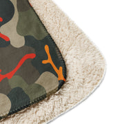 Woodland Coral Branch CAMO Sherpa Blanket