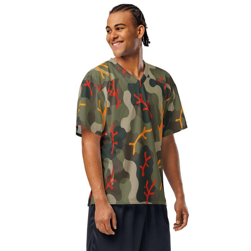Woodland Coral Branch CAMO Unisex American Football Jersey