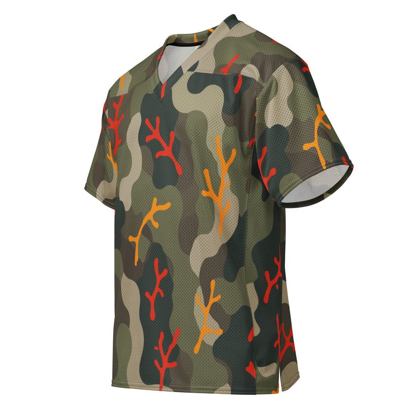 Woodland Coral Branch CAMO Unisex American Football Jersey
