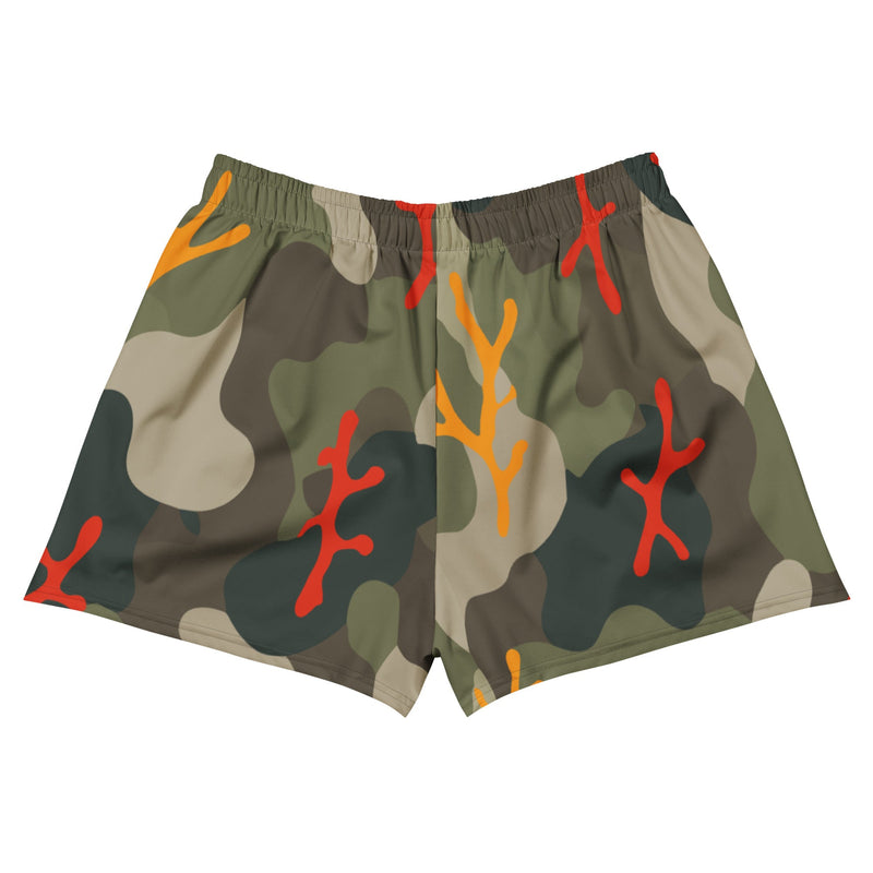Woodland Coral Branch CAMO Unisex Athletic Shorts