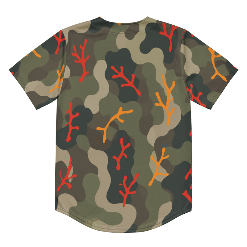 Woodland Coral Branch CAMO Unisex Baseball Jersey