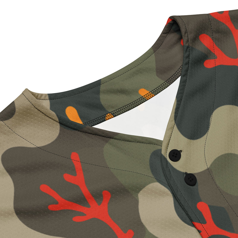 Woodland Coral Branch CAMO Unisex Baseball Jersey