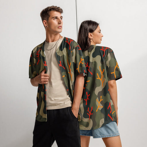 Woodland Coral Branch CAMO Unisex Baseball Jersey - 2XS