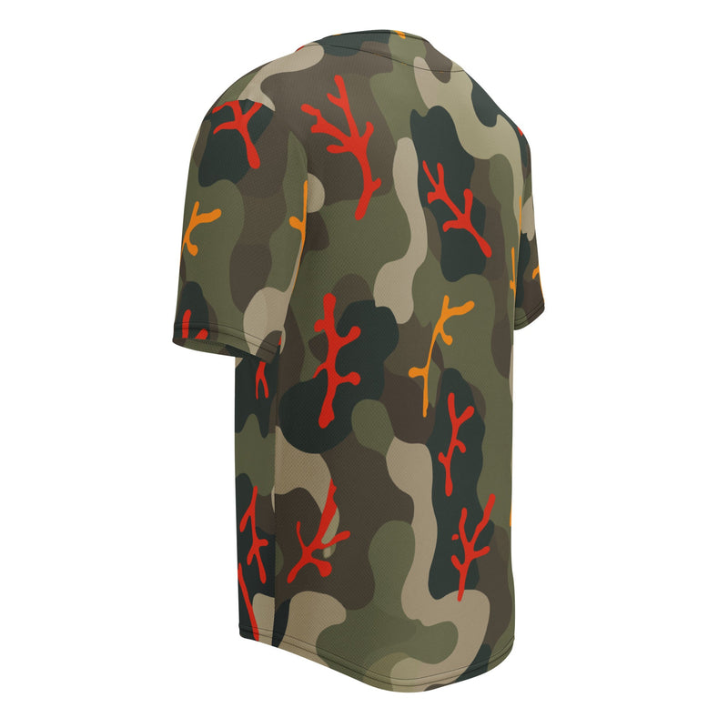 Woodland Coral Branch CAMO Unisex Baseball Jersey