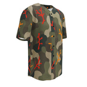 Woodland Coral Branch CAMO Unisex Baseball Jersey