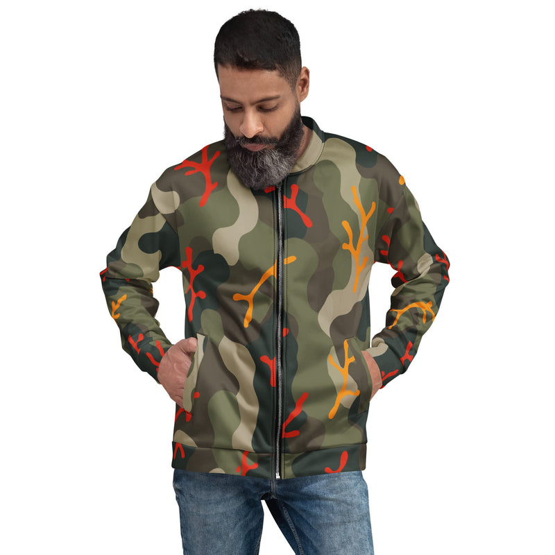 Woodland Coral Branch CAMO Unisex Bomber Jacket