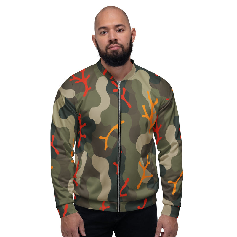 Woodland Coral Branch CAMO Unisex Bomber Jacket