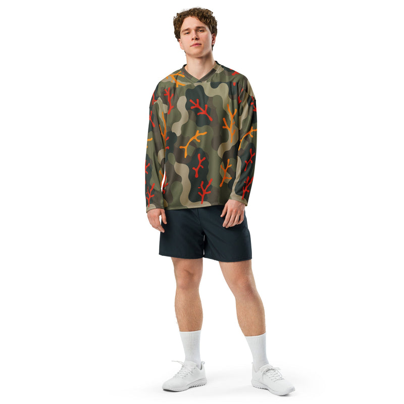 Woodland Coral Branch CAMO Unisex Hockey Fan Jersey