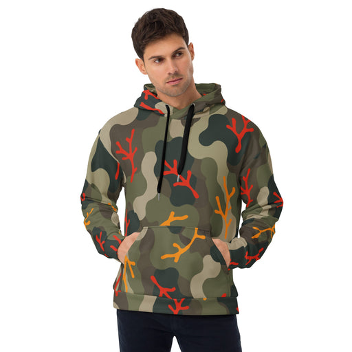 Woodland Coral Branch CAMO Unisex Hoodie - 2XS