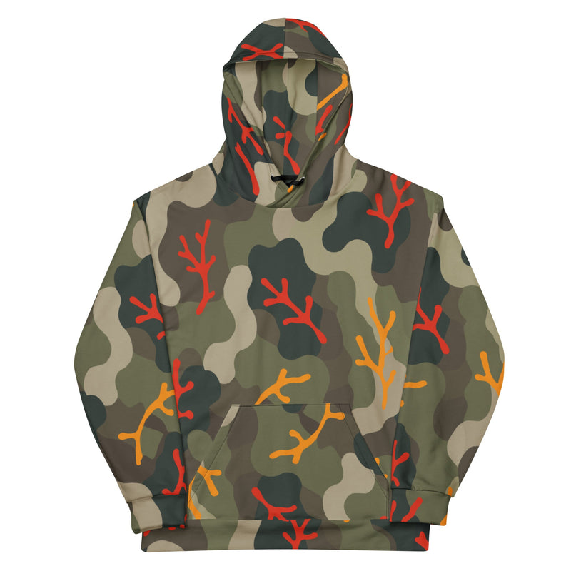 Woodland Coral Branch CAMO Unisex Hoodie