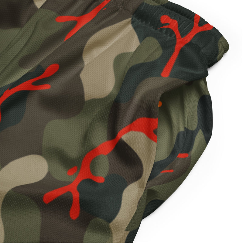 Woodland Coral Branch CAMO Unisex Mesh Shorts