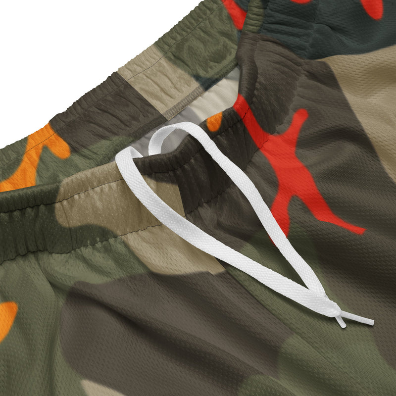 Woodland Coral Branch CAMO Unisex Mesh Shorts