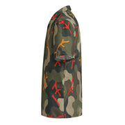 Woodland Coral Branch CAMO Unisex Short-Sleeve Button Shirt - Button-Up