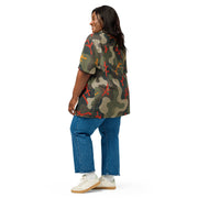 Woodland Coral Branch CAMO Unisex Short-Sleeve Button Shirt - Button-Up