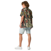 Woodland Coral Branch CAMO Unisex Short-Sleeve Button Shirt - Button-Up