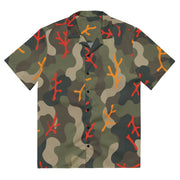 Woodland Coral Branch CAMO Unisex Short-Sleeve Button Shirt - Button-Up