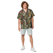 Woodland Coral Branch CAMO Unisex Short-Sleeve Button Shirt - Button-Up