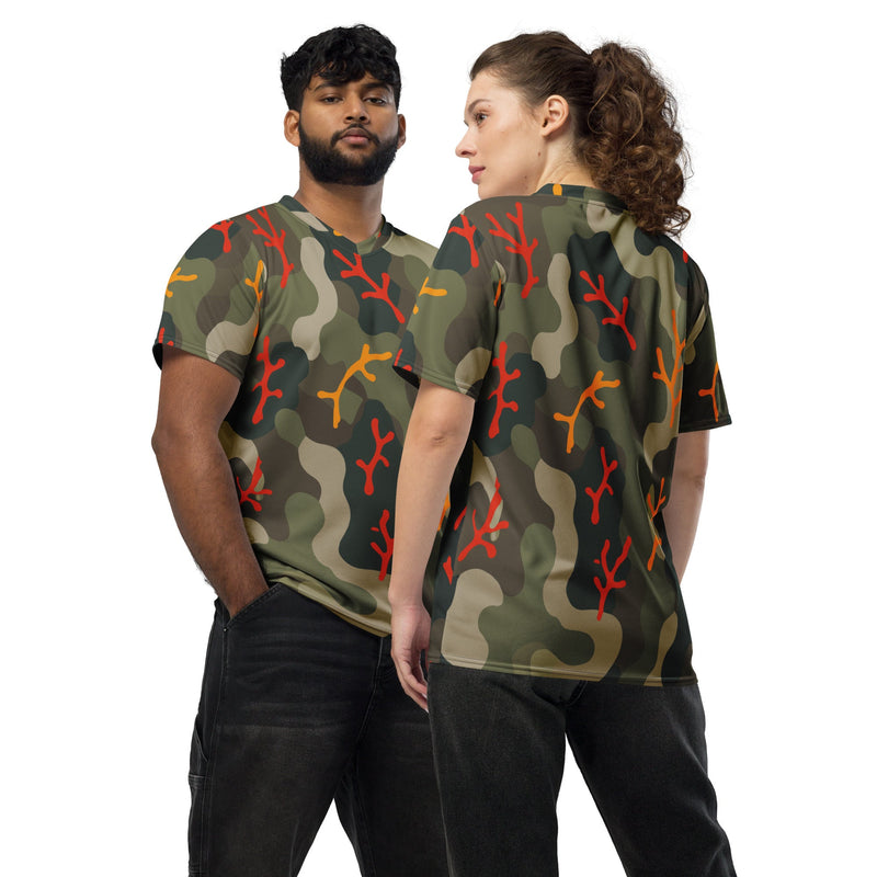 Woodland Coral Branch CAMO Unisex Sports Jersey - 2XS