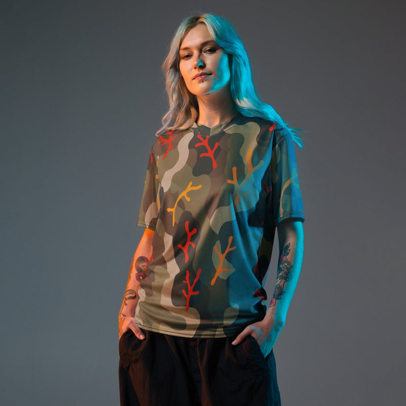 Woodland Coral Branch CAMO Unisex Sports Jersey