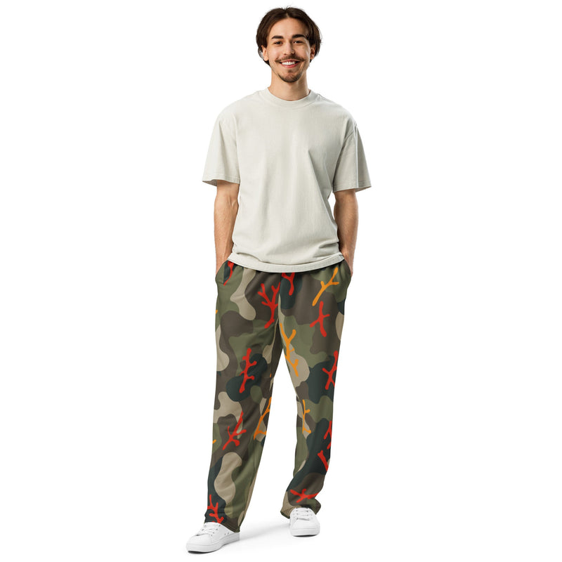 Woodland Coral Branch CAMO Unisex Wide-Leg Joggers