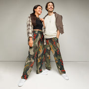 Woodland Coral Branch CAMO Unisex Wide-Leg Joggers - 2XS
