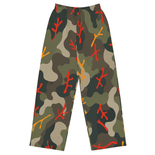 Woodland Coral Branch CAMO Unisex Wide-Leg Leisure Pants - 2XS - Pant