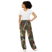 Woodland Coral Branch CAMO Unisex Wide-Leg Leisure Pants - Pant