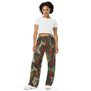 Woodland Coral Branch CAMO Unisex Wide-Leg Leisure Pants - Pant