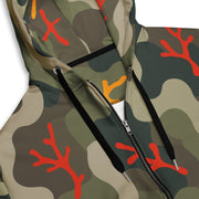 Woodland Coral Branch CAMO Unisex Zip Hoodie