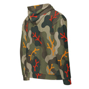 Woodland Coral Branch CAMO Unisex Zip Hoodie