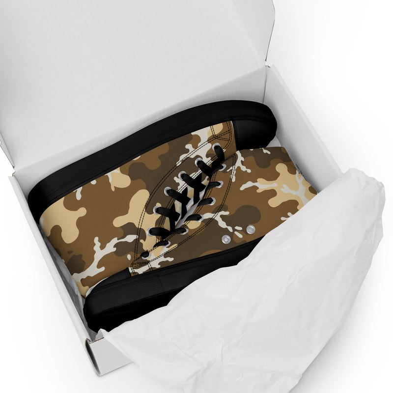 Xeno Sci-Fi Frontier Alien Marine CAMO Mens High-Top Canvas Shoes