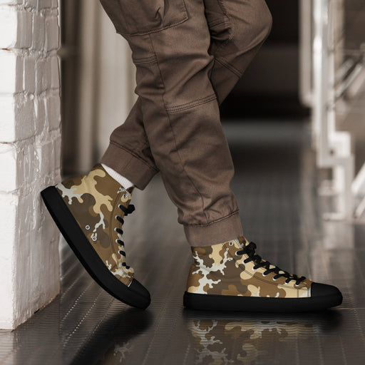 Xeno Sci-Fi Frontier Alien Marine CAMO Mens High-Top Canvas Shoes - Black / 5