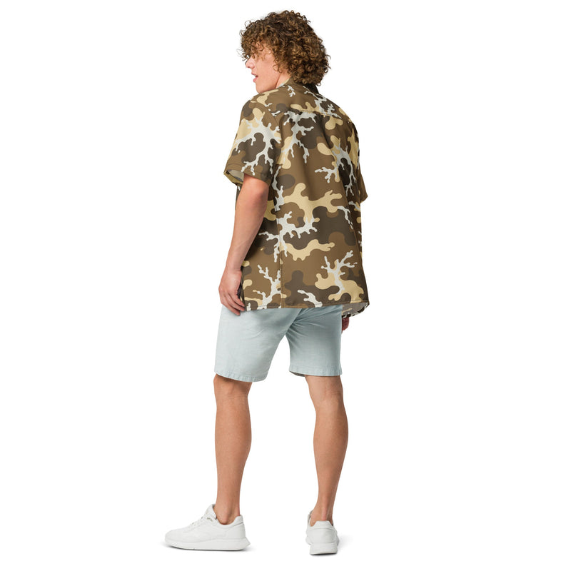 Xeno Sci-Fi Frontier Alien Marine CAMO Unisex Short-Sleeve Button Shirt - Button-Up