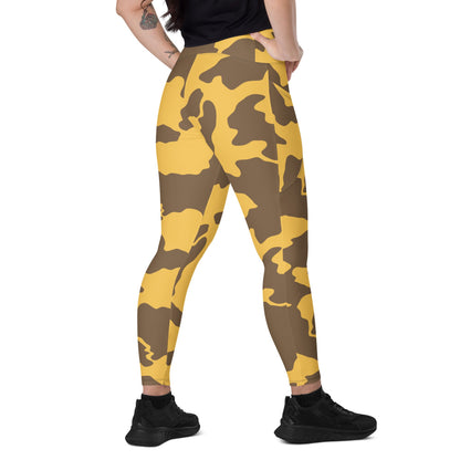 Yemeni Two Color Rock Desert CAMO Leggings with pockets - 2XS - Womens With Pockets