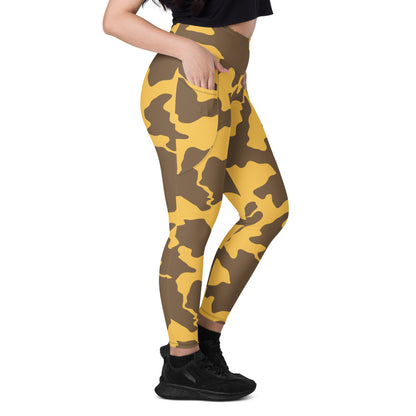 Yemeni Two Color Rock Desert CAMO Leggings with pockets - Womens With Pockets