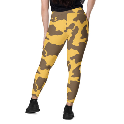 Yemeni Two Color Rock Desert CAMO Leggings with pockets - Womens With Pockets