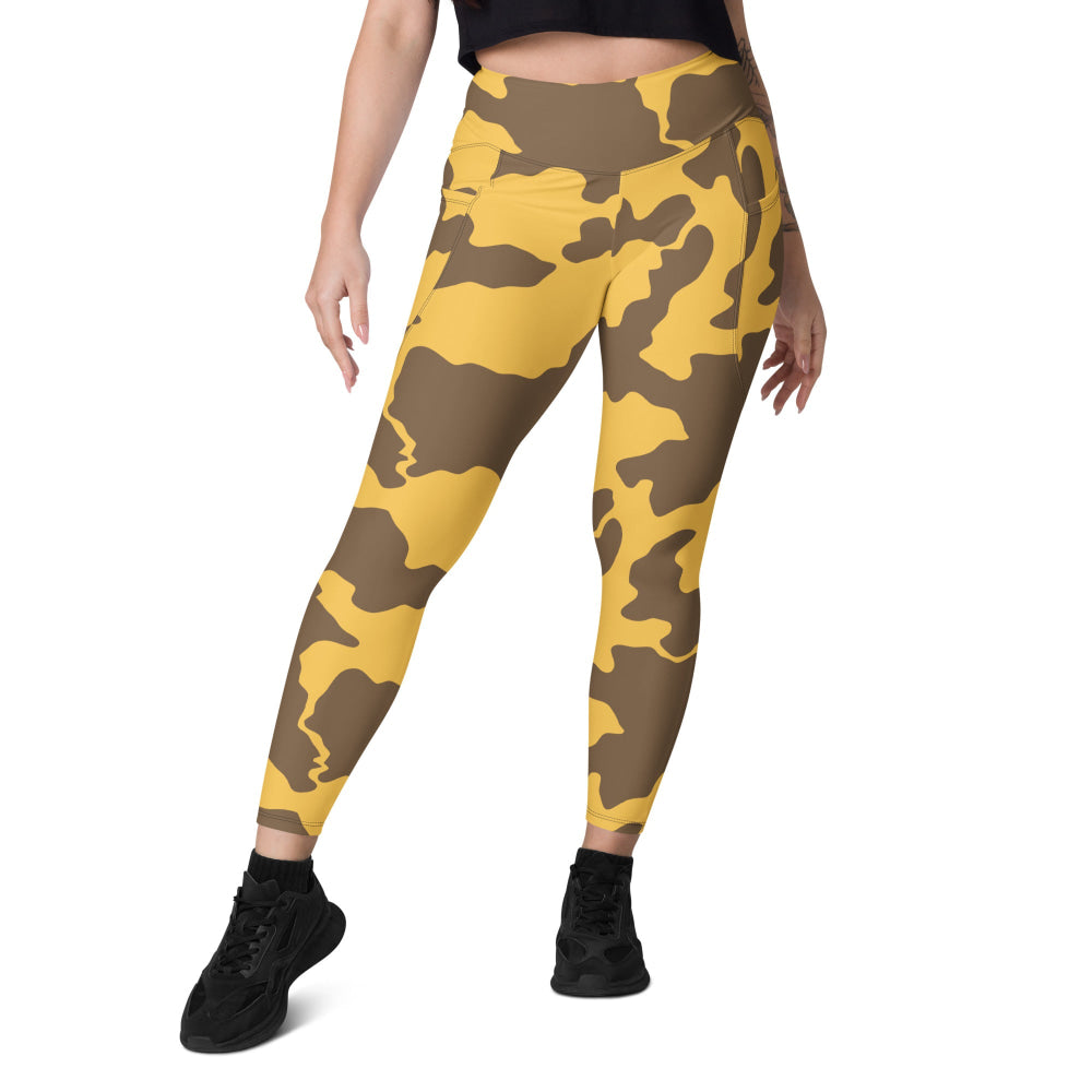 Yemeni Two Color Rock Desert CAMO Leggings with pockets - Womens With Pockets