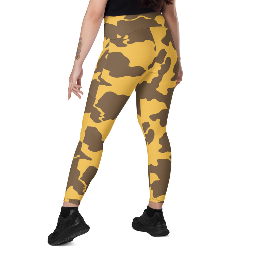 Yemeni Two Color Rock Desert CAMO Leggings with pockets - Womens With Pockets