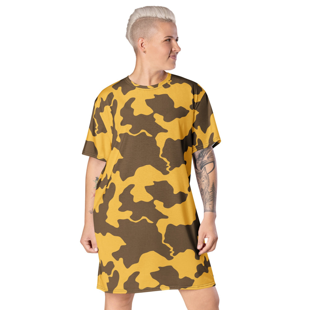 Yemeni Two Color Rock Desert CAMO T-shirt dress - 2XS - Womens T-Shirt Dress